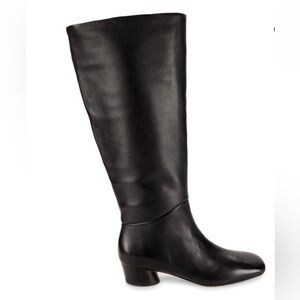 Vince Ramona Black Leather Wide Calf Boots